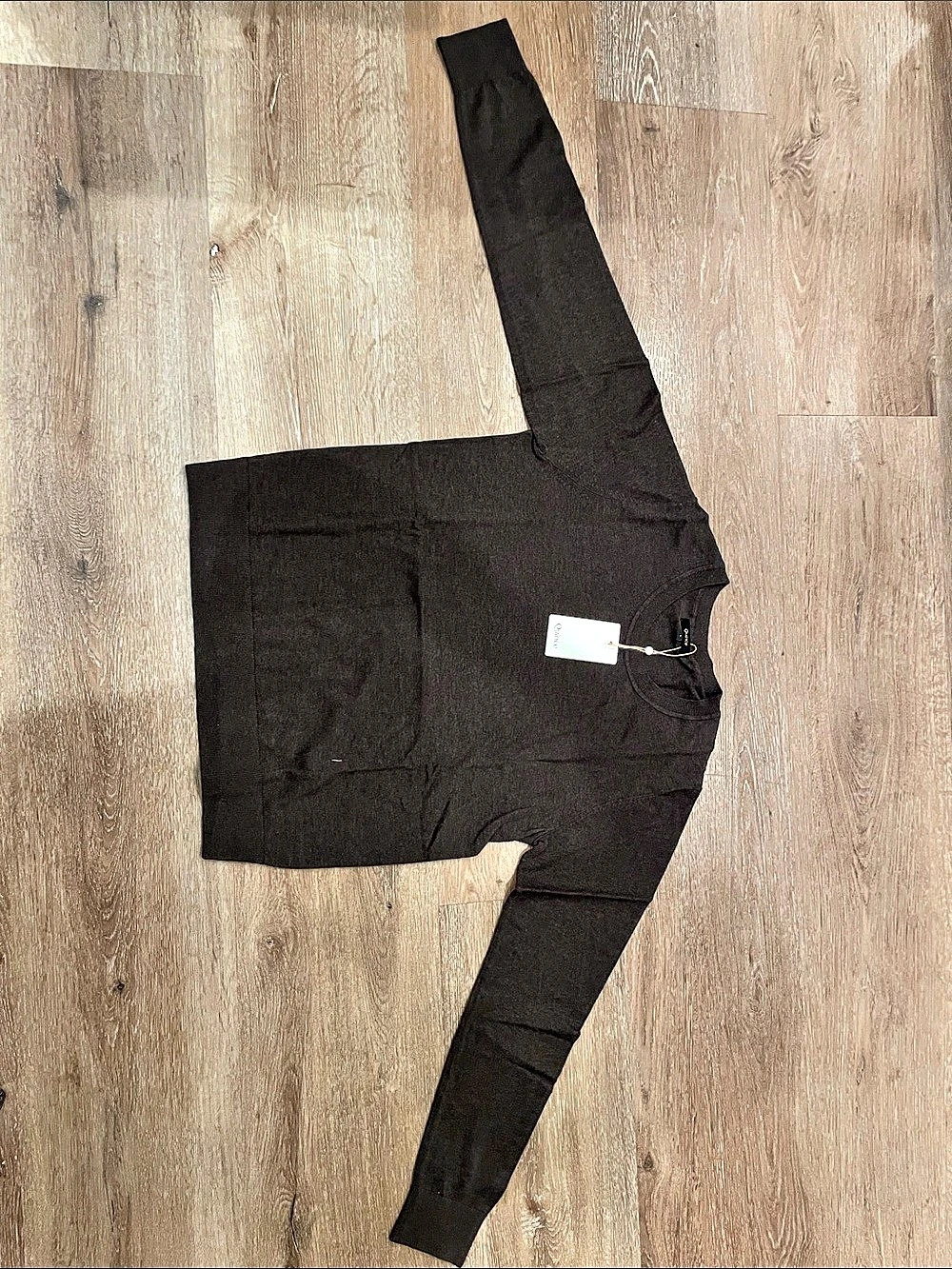 Quince Mongolian Cashmere Crewneck Sweater Brown Large